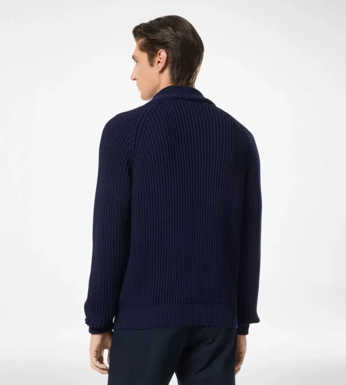 Katoenen zijden vest met sjaalkraag