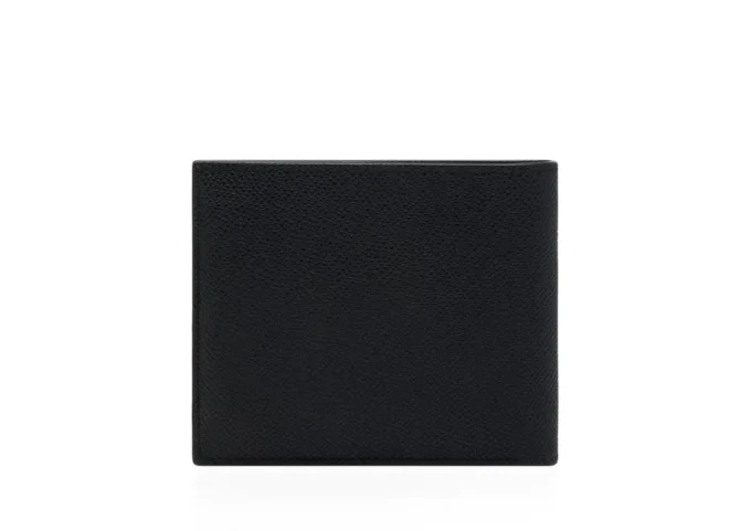 Kleine graanleren bifold portemonnee