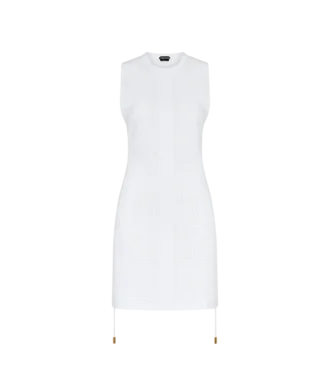 Korte kaftan met ronde hals en gekruiste trekkoorden Korte kaftan met ronde hals en gekruiste trekkoorden