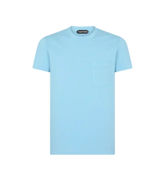 Koudgeverfd katoenen T-shirt met ronde hals