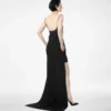 Kristallen borduursels Mouwloze asymmetrische cocktailjurk Kristallen borduursels Mouwloze asymmetrische cocktailjurk
