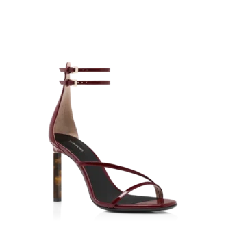 Lakleren sandalen met enkelbandje