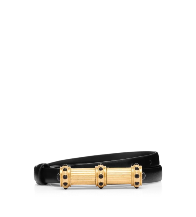 Leren cabochonriem met palmellato-effect