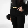 Leren cabochonriem met palmellato-effect