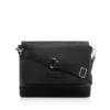 Leren en suède chique sportieve flap messenger