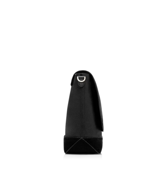 Leren en suède chique sportieve flap messenger