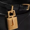 Leren enkellaars met hangslot Leren enkellaars met hangslot