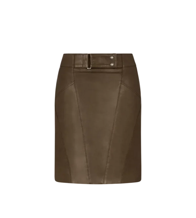 Leren kokerrok boven de knie Leren kokerrok boven de knie