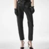 Leren motorbroek met structuur Leren motorbroek met structuur