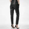 Leren motorbroek met structuur Leren motorbroek met structuur