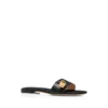 Leren padlock-slipper Leren padlock-slipper