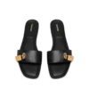 Leren padlock-slipper Leren padlock-slipper