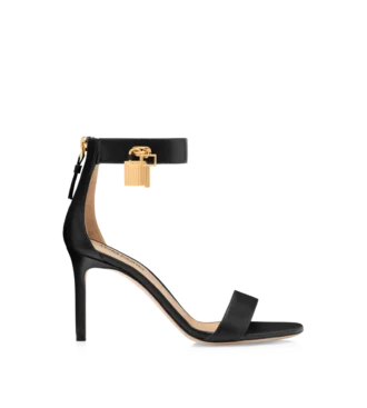 Leren sandalen met hangslot