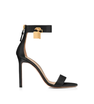 Leren sandalen met hangslot Leren sandalen met hangslot