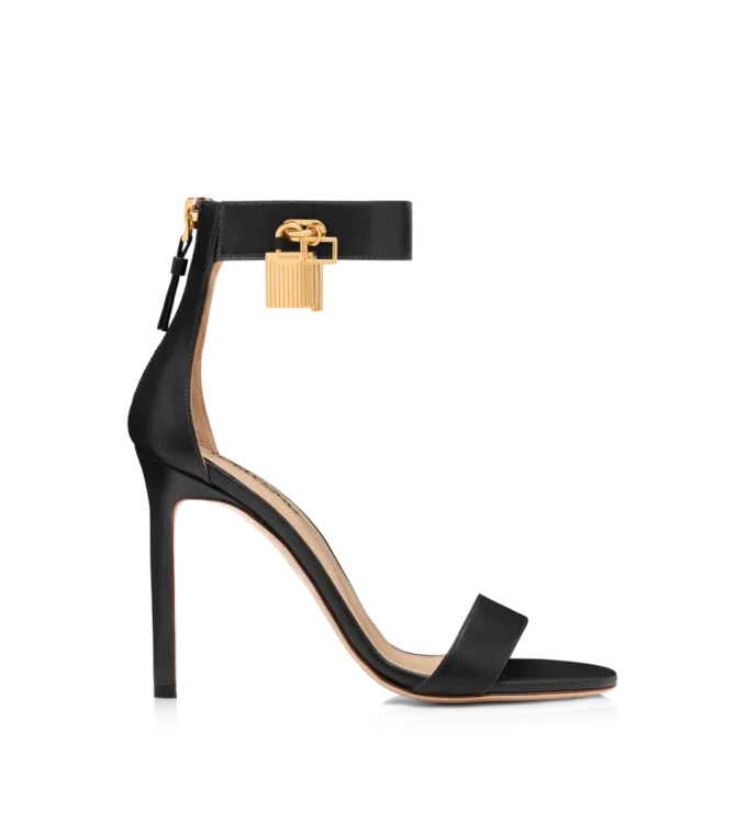 Leren sandalen met hangslot