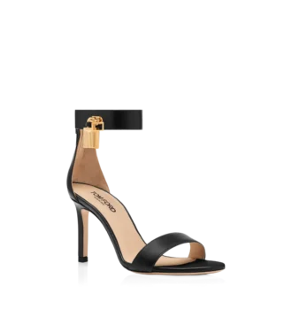 Leren sandalen met hangslot