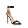Leren sandalen met hangslot