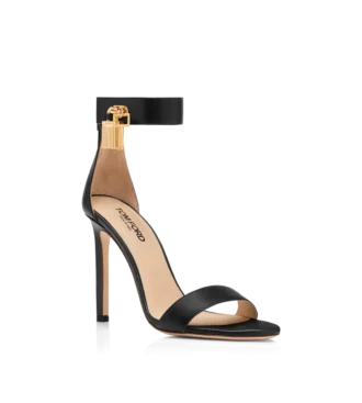 Leren sandalen met hangslot Leren sandalen met hangslot