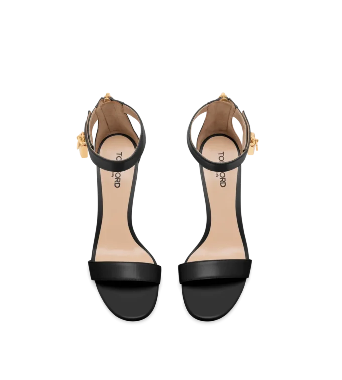 Leren sandalen met hangslot