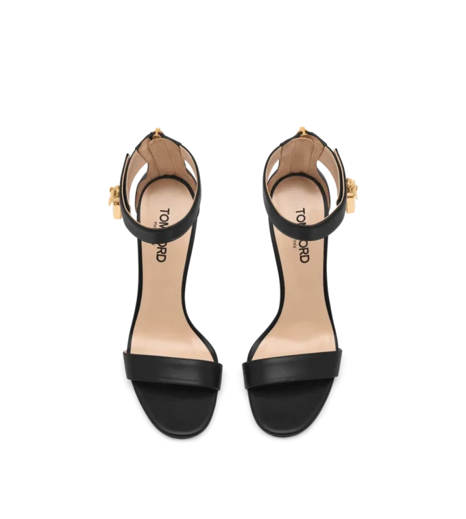 Leren sandalen met hangslot