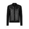 Leren shirt met voorkant