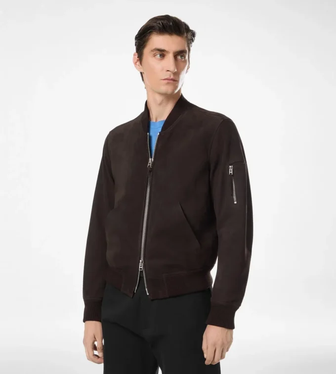 Lichte suède bomber