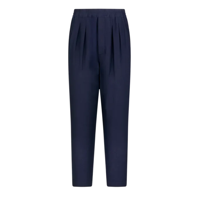 Lichtgewicht lounge broek met plooien van lyocell