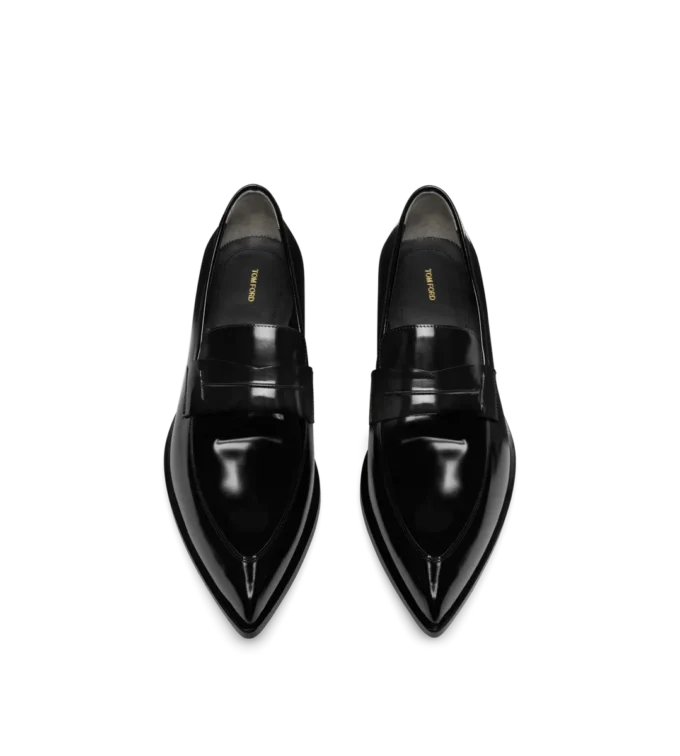 Loafer van geborsteld leer Loafer van geborsteld leer