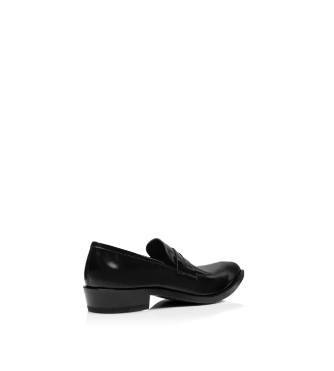 Loafer van geborsteld leer Loafer van geborsteld leer