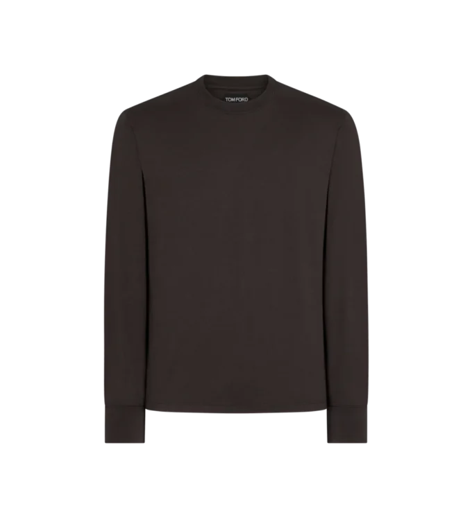 Lyocell katoenen T-shirt met lange mouwen