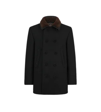 Melton wollen schapenvacht peacoat