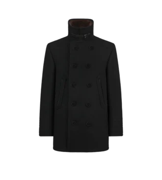 Melton wollen schapenvacht peacoat