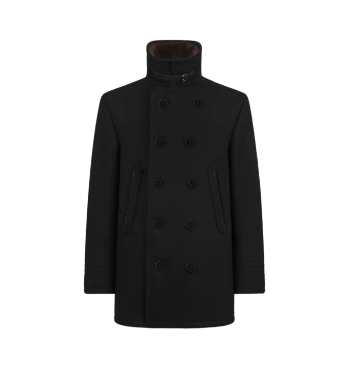 Melton wollen schapenvacht peacoat Melton wollen schapenvacht peacoat