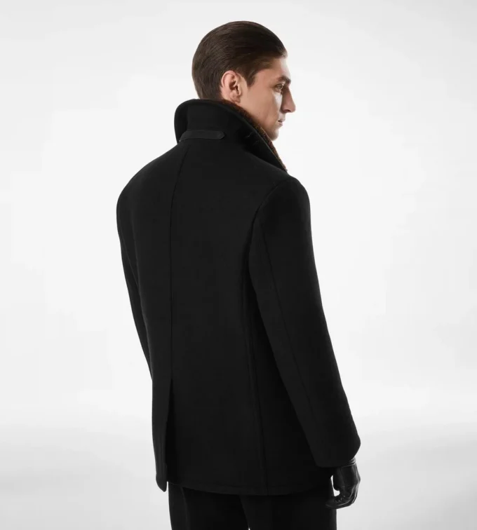 Melton wollen schapenvacht peacoat Melton wollen schapenvacht peacoat