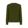 Merino half cardigan met ronde hals