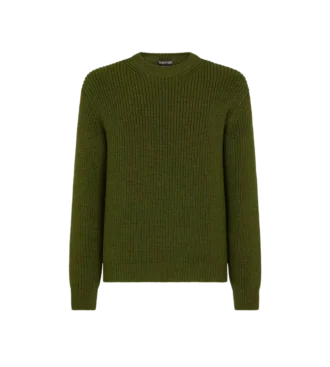 Merino half cardigan met ronde hals