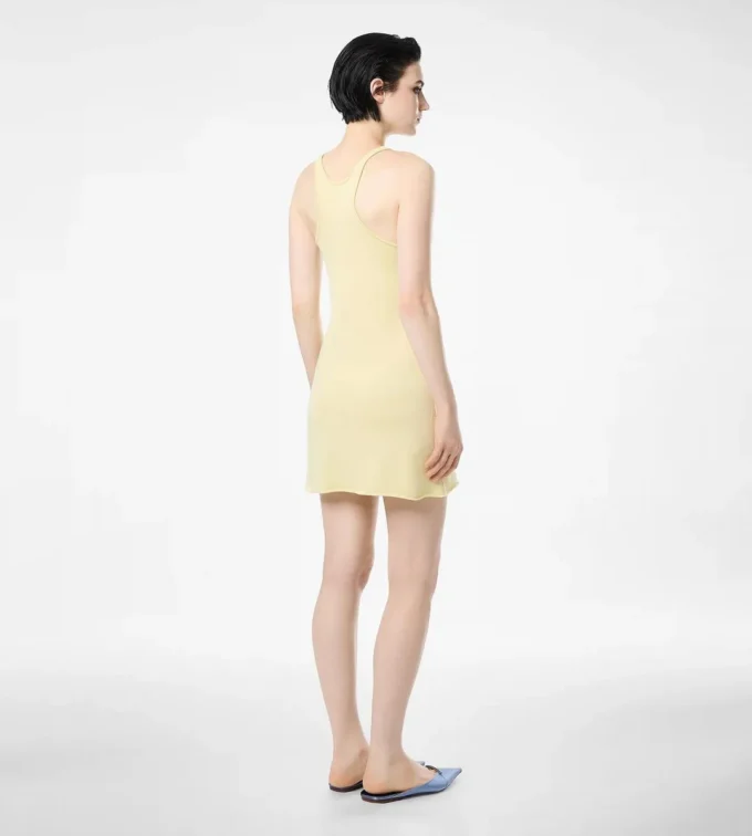 Merino piqué mouwloze korte tanktopjurk Merino piqué mouwloze korte tanktopjurk