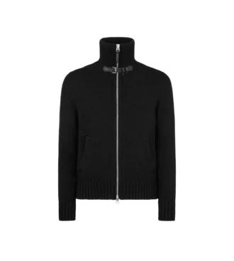 Merinowollen vest met ritssluiting