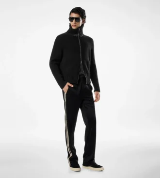 Merinowollen vest met ritssluiting