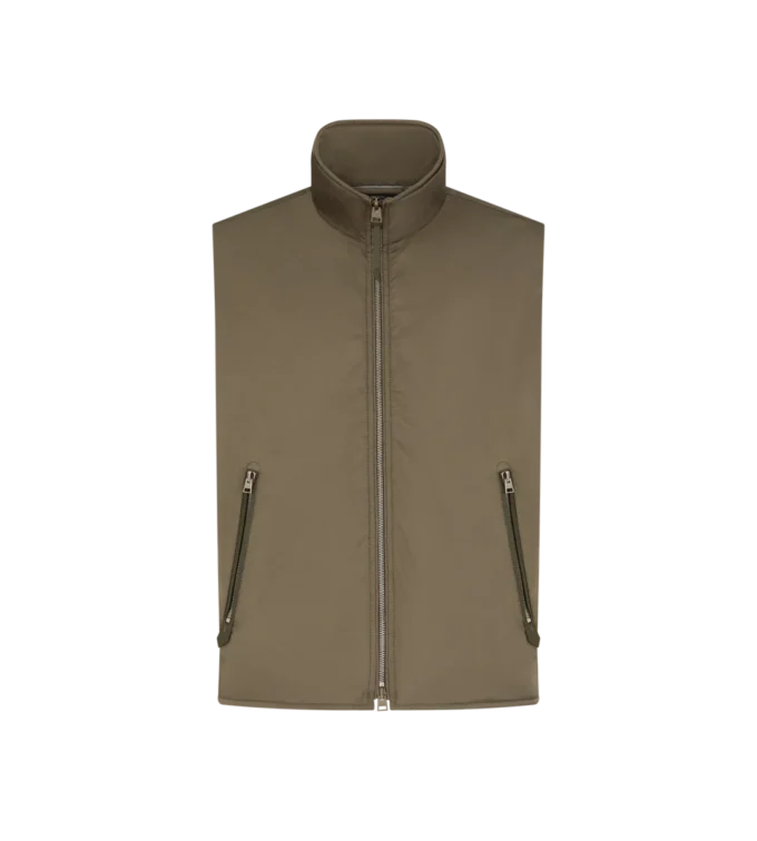 Met kasjmier gevoerd vest