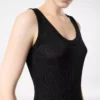 Middenlange tanktopjurk met ribstof en micropailletten Middenlange tanktopjurk met ribstof en micropailletten