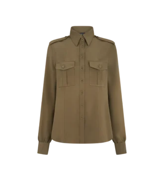 Militair shirt met zakken aan de voorkant
