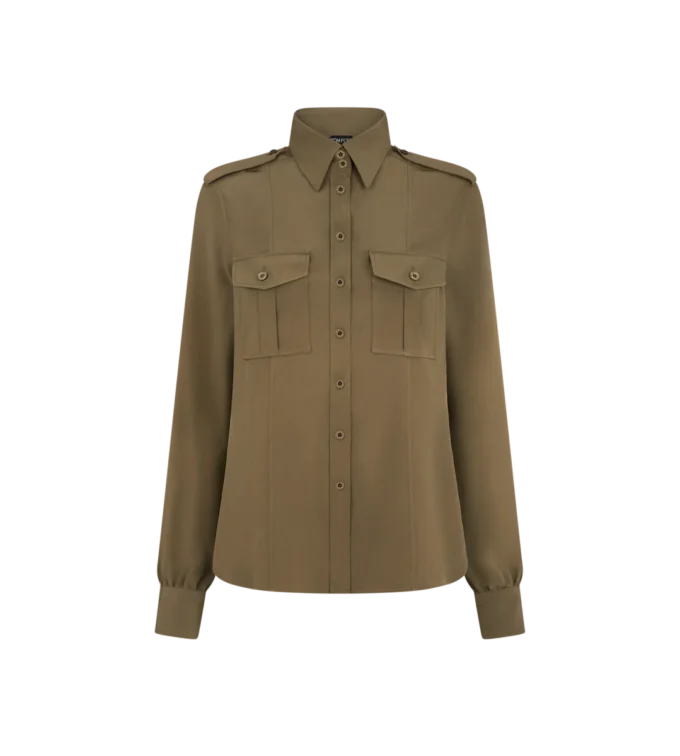 Militair shirt met zakken aan de voorkant Militair shirt met zakken aan de voorkant