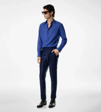 Mohair zijden twill Dyllan broek