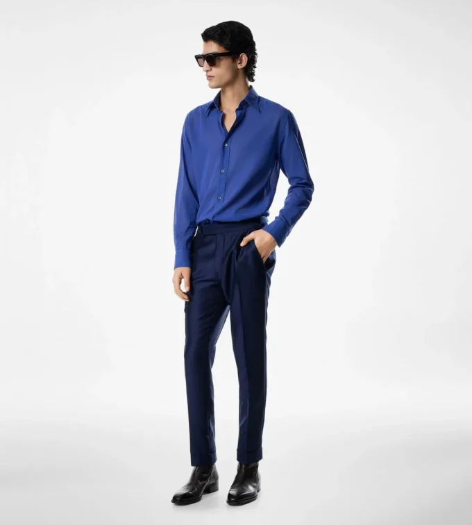 Mohair zijden twill Dyllan broek Mohair zijden twill Dyllan broek
