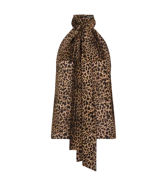 Mouwloze Lavalliere-blouse