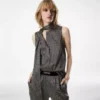 Mouwloze Lavalliere zijden blouse Mouwloze Lavalliere zijden blouse