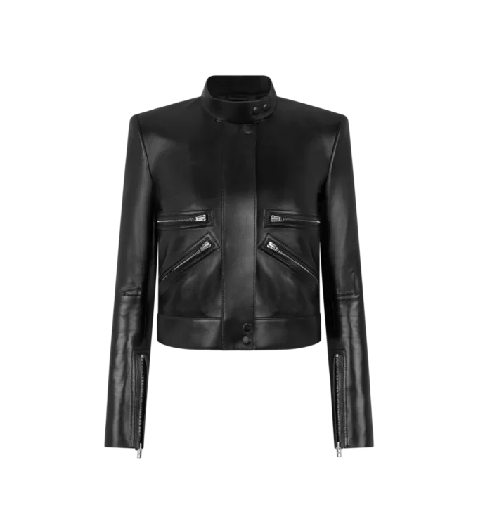 Nappa lederen racerjack