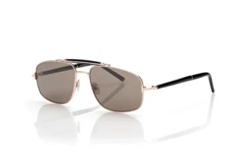 Navigator-zonnebril van titanium en hoorn