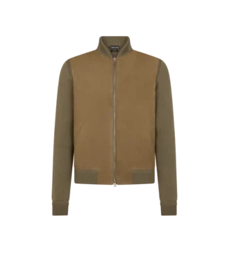 Nubuck Merino Bomber met nubuck voorkant Nubuck Merino Bomber met nubuck voorkant